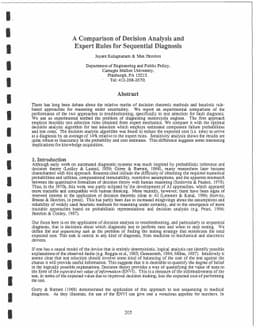 A Comparison of Decision Analysis and Expert Rules for Sequential
  Diagnosis