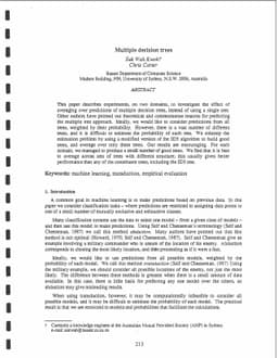 Multiple decision trees