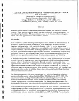 A Linear Approximation Method for Probabilistic Inference