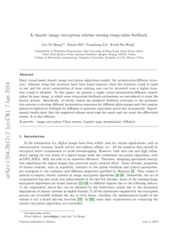 A chaotic image encryption scheme owning temp-value feedback