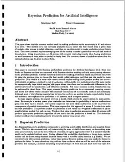 Bayesian Prediction for Artificial Intelligence