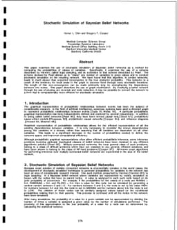 Stochastic Simulation of Bayesian Belief Networks