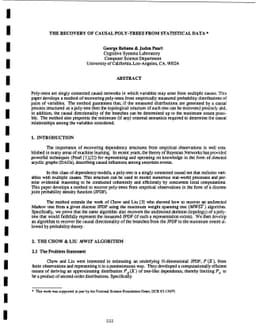 The Recovery of Causal Poly-Trees from Statistical Data