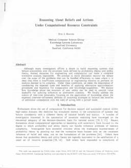 Reasoning About Beliefs and Actions Under Computational Resource
  Constraints