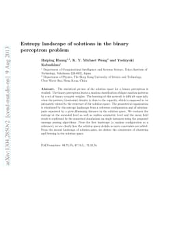Entropy landscape of solutions in the binary perceptron problem