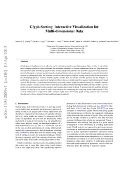 Glyph Sorting: Interactive Visualization for Multi-dimensional Data