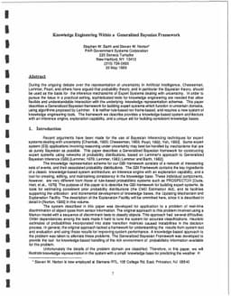 Knowledge Engineering Within A Generalized Bayesian Framework