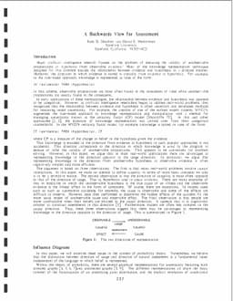 A Backwards View for Assessment