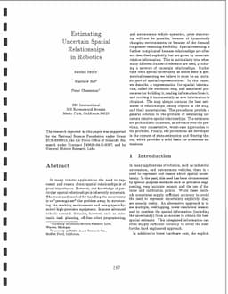 Estimating Uncertain Spatial Relationships in Robotics