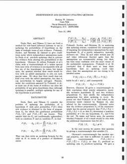 Independence and Bayesian Updating Methods