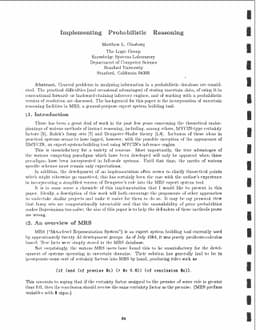 Implementing Probabilistic Reasoning