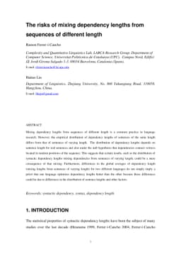 The risks of mixing dependency lengths from sequences of different
  length