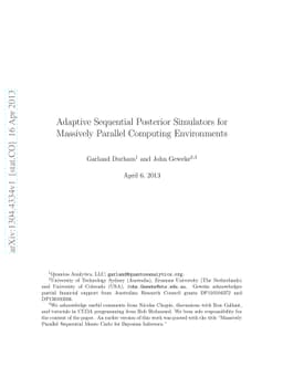 Adaptive Sequential Posterior Simulators for Massively Parallel
  Computing Environments