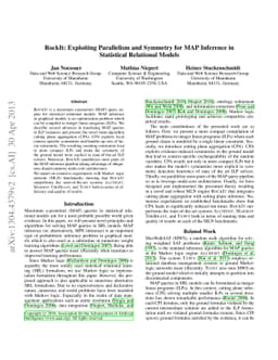RockIt: Exploiting Parallelism and Symmetry for MAP Inference in
  Statistical Relational Models