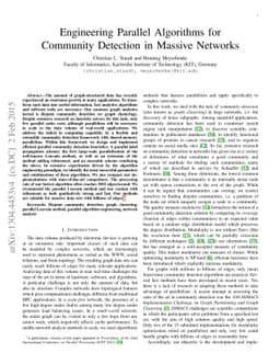 Engineering Parallel Algorithms for Community Detection in Massive
  Networks