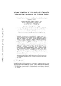 Speckle Reduction in Polarimetric SAR Imagery with Stochastic Distances
  and Nonlocal Means