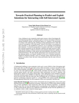 Interactive POMDP Lite: Towards Practical Planning to Predict and
  Exploit Intentions for Interacting with Self-Interested Agents