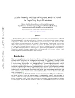 A Joint Intensity and Depth Co-Sparse Analysis Model for Depth Map
  Super-Resolution