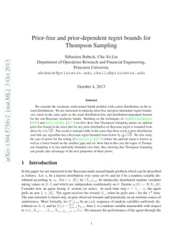 Prior-free and prior-dependent regret bounds for Thompson Sampling