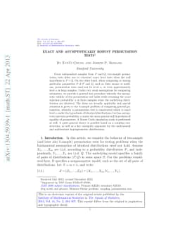 Exact and asymptotically robust permutation tests
