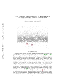 The varifold representation of non-oriented shapes for diffeomorphic
  registration