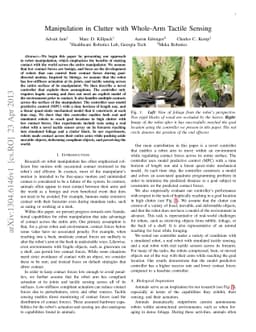 Manipulation in Clutter with Whole-Arm Tactile Sensing