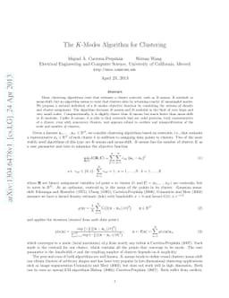 The K-modes algorithm for clustering