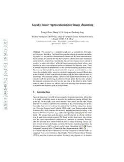 Locally linear representation for image clustering