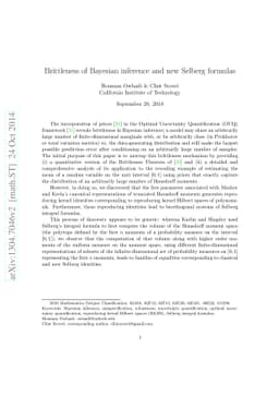 Brittleness of Bayesian inference and new Selberg formulas