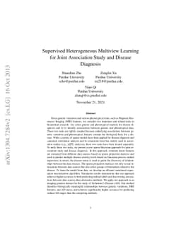 Supervised Heterogeneous Multiview Learning for Joint Association Study
  and Disease Diagnosis