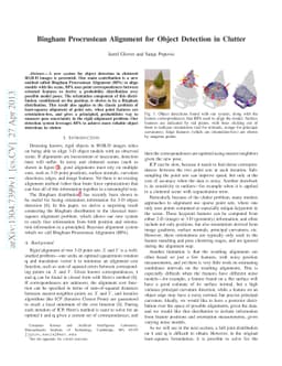 Bingham Procrustean Alignment for Object Detection in Clutter