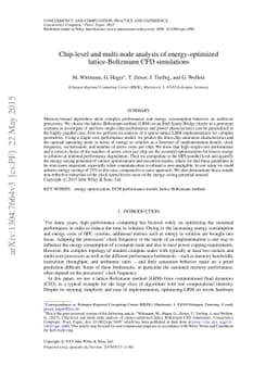 Chip-level and multi-node analysis of energy-optimized lattice-Boltzmann
  CFD simulations