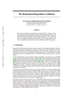 The Randomized Dependence Coefficient