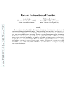 Entropy, Optimization and Counting