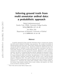 Inferring ground truth from multi-annotator ordinal data: a
  probabilistic approach