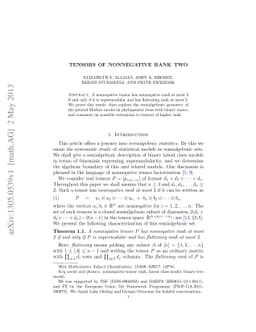Tensors of Nonnegative Rank Two