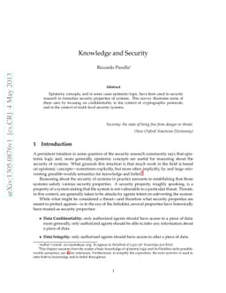 Knowledge and Security