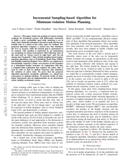 Incremental Sampling-based Algorithm for Minimum-violation Motion
  Planning