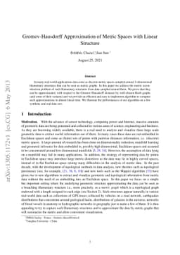 Gromov-Hausdorff Approximation of Metric Spaces with Linear Structure