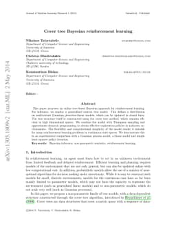 Cover Tree Bayesian Reinforcement Learning