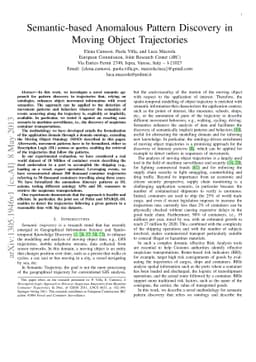 Semantic-based Anomalous Pattern Discovery in Moving Object Trajectories
