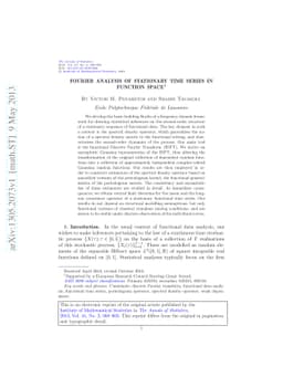 Fourier analysis of stationary time series in function space