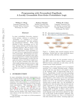 Programming with Personalized PageRank: A Locally Groundable First-Order
  Probabilistic Logic