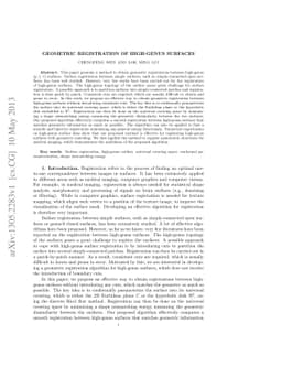 Geometric Registration of High-genus Surfaces