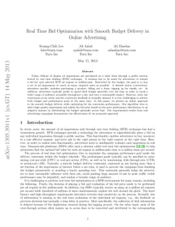 Real Time Bid Optimization with Smooth Budget Delivery in Online
  Advertising