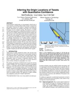 Inferring the Origin Locations of Tweets with Quantitative Confidence