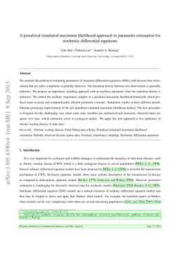 A penalized simulated maximum likelihood approach in parameter
  estimation for stochastic differential equations