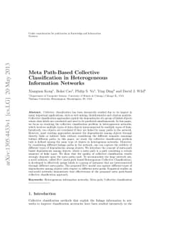 Meta Path-Based Collective Classification in Heterogeneous Information
  Networks