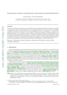 Parsimonious mixtures of multivariate contaminated normal distributions
