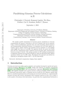 Parallelizing Gaussian Process Calculations in R